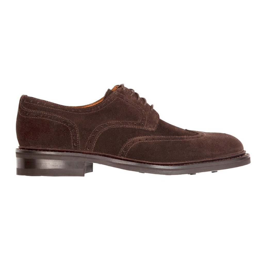 Sid Mashburn Wingtip Blucher Bitter Chocolate Suede Men's 10D